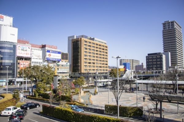 岐阜駅前の風景