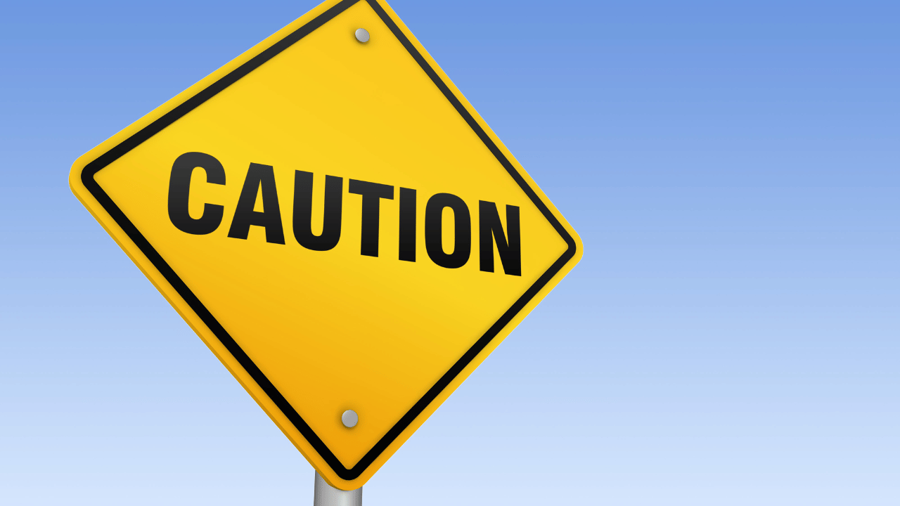 cautionの標識