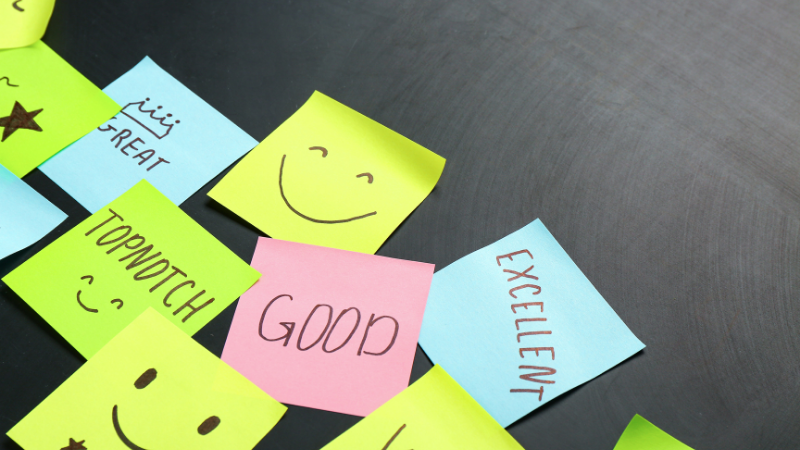 評価を表す付箋