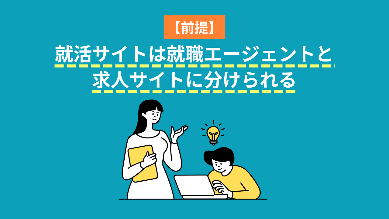 【前提】就活サイトは就職エージェントと求人サイトに分けられる